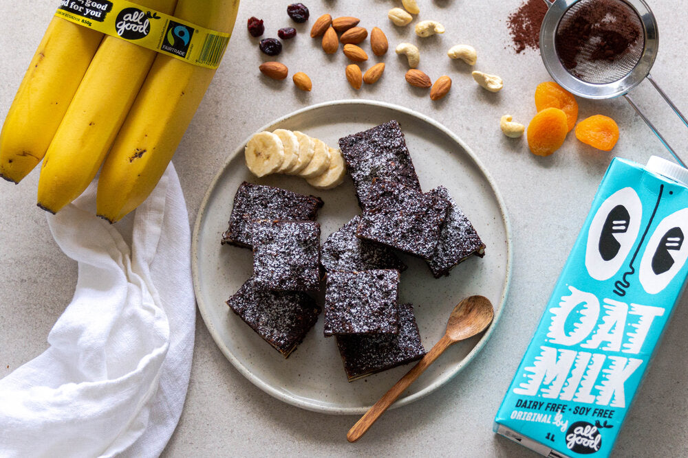 Dark Chocolate and Banana Xmas Cake Brownie