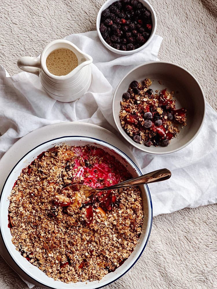 Apple & Blackcurrant Crumble